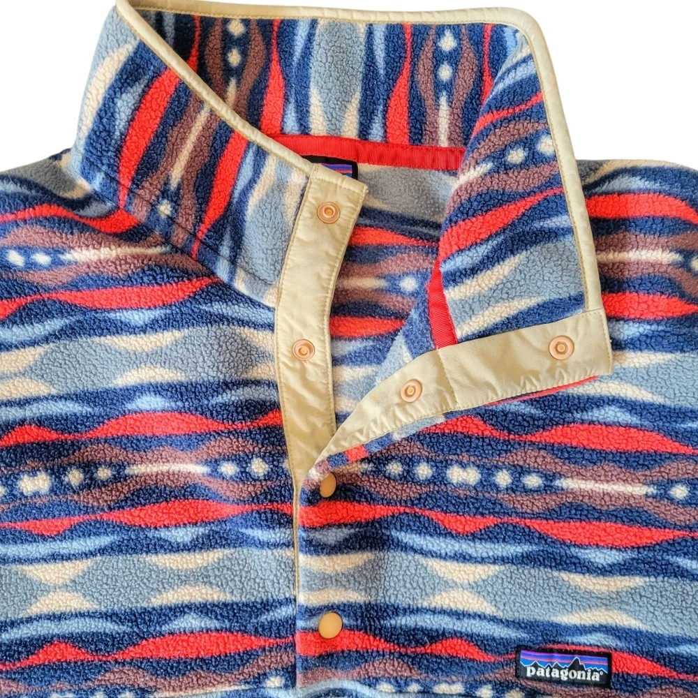 Patagonia // M's Lightweight Synchilla Snap-T Fleece Pullover / L / Sumac Red - Picture 2 of 9